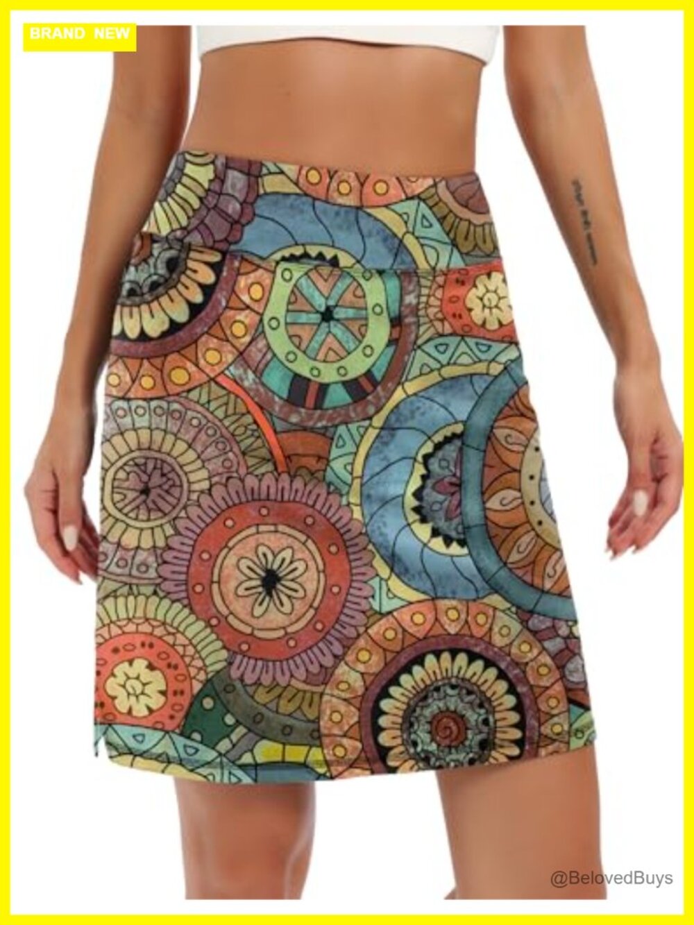 Knee Length Athletic Skorts with Pockets High Waisted Quick Dry Golf Tennis